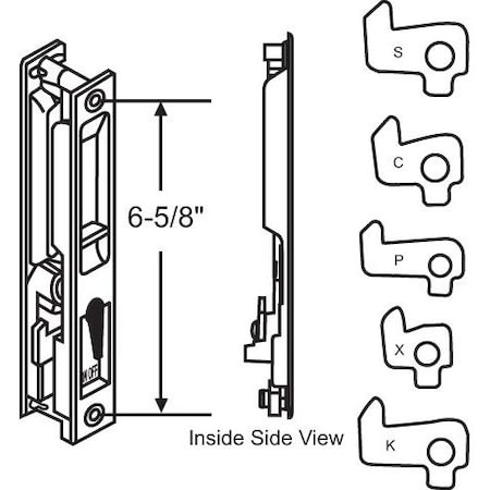 Patio Door Handle With 5 Cams